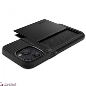 Spigen Slim Armor Cs dėklas - juodas (Apple Iphone 15 Pro) Spigen Slim Armor Cs dėklas - juodas (Apple Iphone 15 Pro)